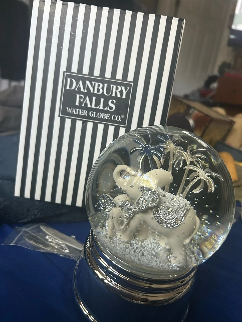 White Elephant Snow Globe - Holiday Home Decor